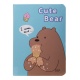 Блокнот 9429-96 Медведи Cute Bear 128x188 мм голубой