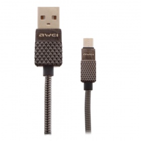 Кабель micro USB Awei CL-88 металлический черный 1000 мм