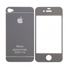 Закаленное стекло iPhone 5/5S/SE двуст зеркальное черное