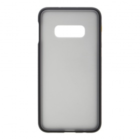 Накладка Samsung G970F/S10 Lite пластиковая прозрачная матовая черная стенка с черным бампером
