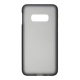 Накладка Samsung G970F/S10 Lite пластиковая прозрачная матовая черная стенка с черным бампером
