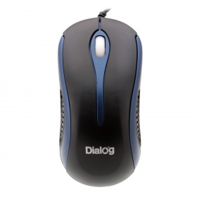 Мышь Dialog MOP-10BU USB, оптич.3 кн, 800 dpi черно-синяя.