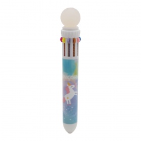 Ручка многоцветная Шар матовый белый (10 в 1) No: 920-10