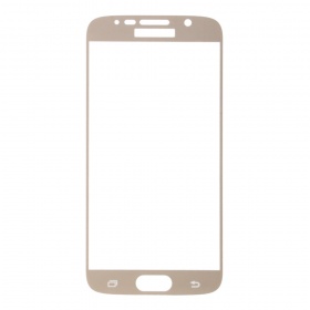 Закаленное стекло Samsung G920F/S6 2D золото