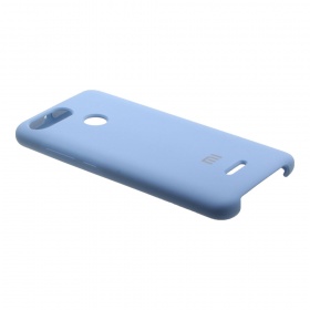 Накладка Xiaomi Redmi 6 Silicone Case прорезиненная голубая