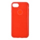 Накладка iPhone 7/8 силиконовая с пластиковой вставкой блестящая красная