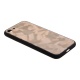 Накладка iPhone 7/8 пластиковая с резиновым бампером стеклянная Геометрическая абстракция золото
