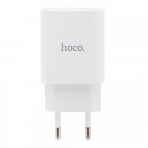 СЗУ с 2 USB 2,1A + кабель Type-C Hoco C62A белый