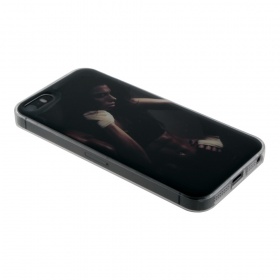 Накладка iPhone 5/5S/SE силиконовая лаковая антигравитационная Девушка-боец