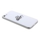 Накладка iPhone 7/8 пластиковая с резиновым бампером стеклянная Oh shit! белая