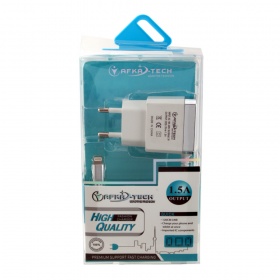 СЗУ для Lightning 8-pin 1,5A + USB выход Afka-Tech AF-G41/G40/G39 в коробке белый