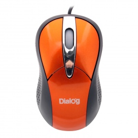 Мышь Dialog MOP-22SU USB, оптич. 3 кнопки, 800 dpi черно-оранжевая
