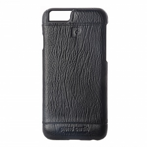 Накладка iPhone 6/6S натуральная кожа черная Pierre Cardin