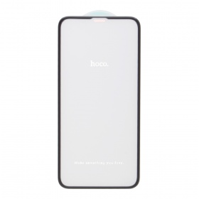 Закаленное стекло iPhone X/XS 3D черное Hoco A12 
