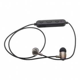 Наушники Bluetooth вакуумные ISA BE-14 с микрофоном черные