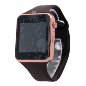 Часы-GPS Smart Watch резиновые коричневые