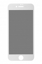 Закаленное стекло iPhone 7/8 3D АнтиШпион затемненное белое