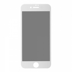 Закаленное стекло iPhone 7/8 3D АнтиШпион затемненное белое