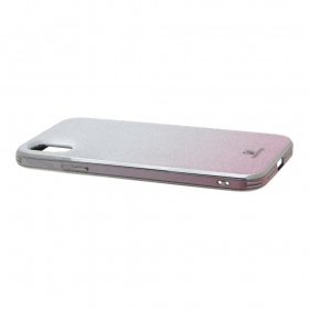 Накладка iPhone XR пластиковая матовая стенка с защитой камерой красная