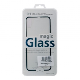 Закаленное стекло iPhone 7/8 с алюминиевой рамкой графит