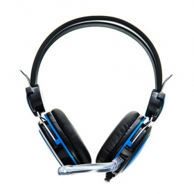 Наушники Classix CV-995 с рег.гром. микроф, черно-синие 2.3 м