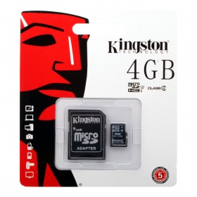 К.П. 4 Гб MicroSDHC Kingston class 4+SD адаптер