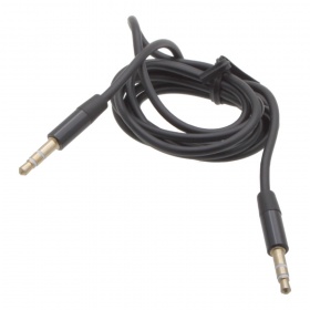AUX кабель 3,5 на 3,5 мм ISA, силиконовый, черный, 1200 мм