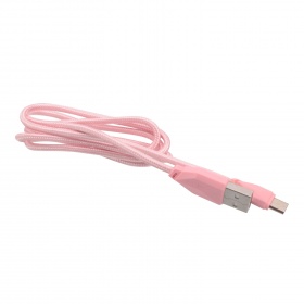Кабель micro USB Awei CL-982 текстильный розовый 1000 мм