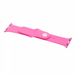 Браслет для Apple Watch 38/40 мм силиконовый ярко-розовый