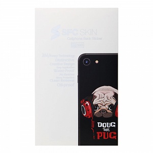Наклейка iPhone X на корпус SFC SKIN Doug the pug