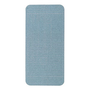 Наклейка iPhone 6/6S на корпус блестки голубая