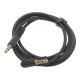 AUX кабель 3,5 на 3,5 мм ISA, силиконовый с угловым штекером, черный, 1200 мм