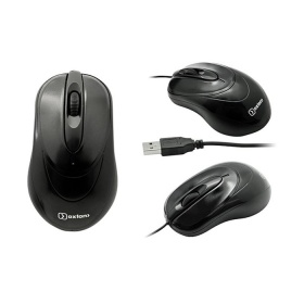 Мышь OXION OMS002GY серая, оптическая 1000 DPI, 3кн, USB