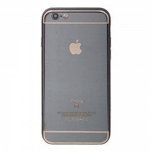 Накладка iPhone 6/6S силиконовая зеркальная черная