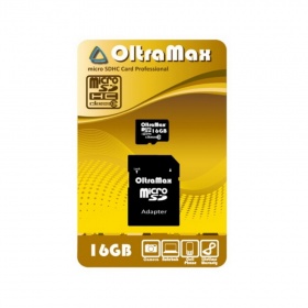 К.П. 16 Гб MicroSDHC OltraMax сlass 10+SD адаптер