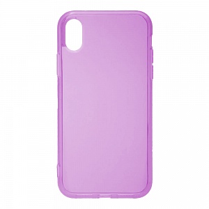 Накладка iPhone XR Silicone Case силиконовая прозрачная сиреневая