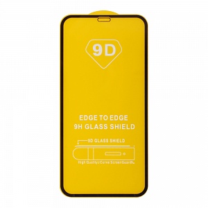 Закаленное стекло iPhone XR 2D черное 9H Premium Glass
