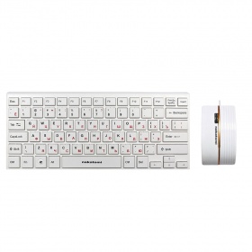 Клавиатура + мышь Nakatomi KMRLN-2020U White, беспроводная