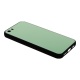Накладка iPhone 5/5S/SE пластиковая с резиновым бампером стеклянная зеленая