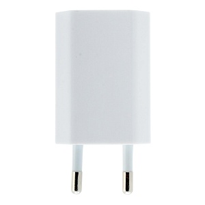 СЗУ с USB выходом iPhone плоская 1,0A COPY белая