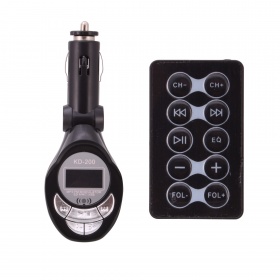 FM-модулятор KD-201 USB, Micro SD, SD, AUX, пульт в коробочке