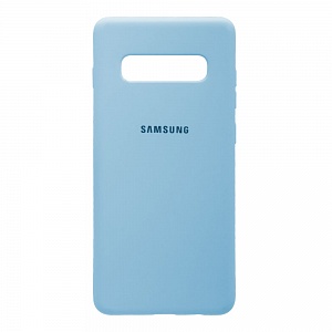 Накладка Samsung G975F/S10 Plus резиновая матовая Soft touch с логотипом сиреневая