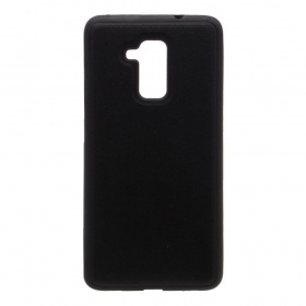 Накладка Huawei Honor 5C резиновая под кожу с логотипом черная