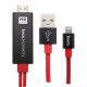 Кабель HDMI/Lightning Hoco UA4 (2,0 м) с функцией зарядки черно-красный