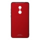 Накладка Xiaomi Redmi Note 4 пластиковая с резиновым бампером стеклянная красная