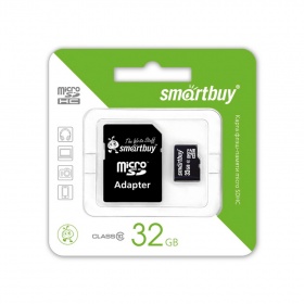 К.П. 32 Гб MicroSDHC SmartBuy сlass 10+SD адапт