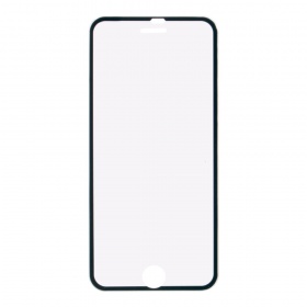 Закаленное стекло iPhone 7/8 с алюминиевой рамкой графит