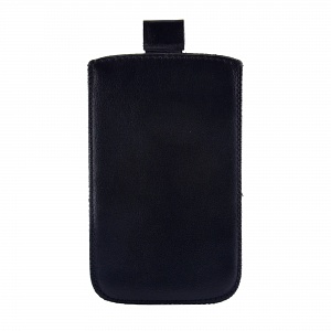 Футляр для Nokia 6600 slaid черный кожаный с выт. лентой