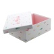 Коробка подарочная W6696 Фламинго белый 27*19*11