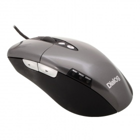 Мышь Dialog MGK-19SU ,USB, ИГРОВАЯ лазер.7 кн. 2200 dpi серебро